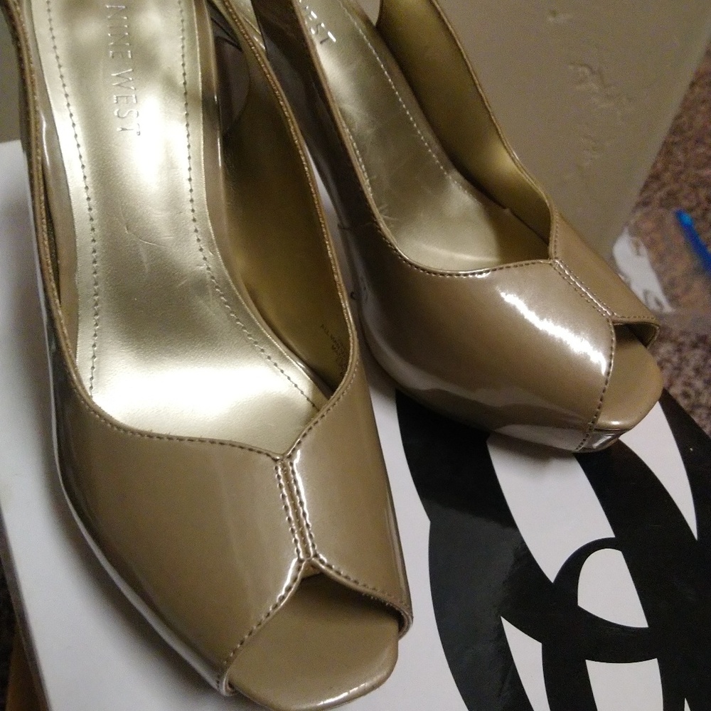 Nine West open toe heel
